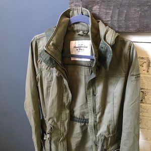 Abercrombie & Fitch Khaki Hooded Jacket